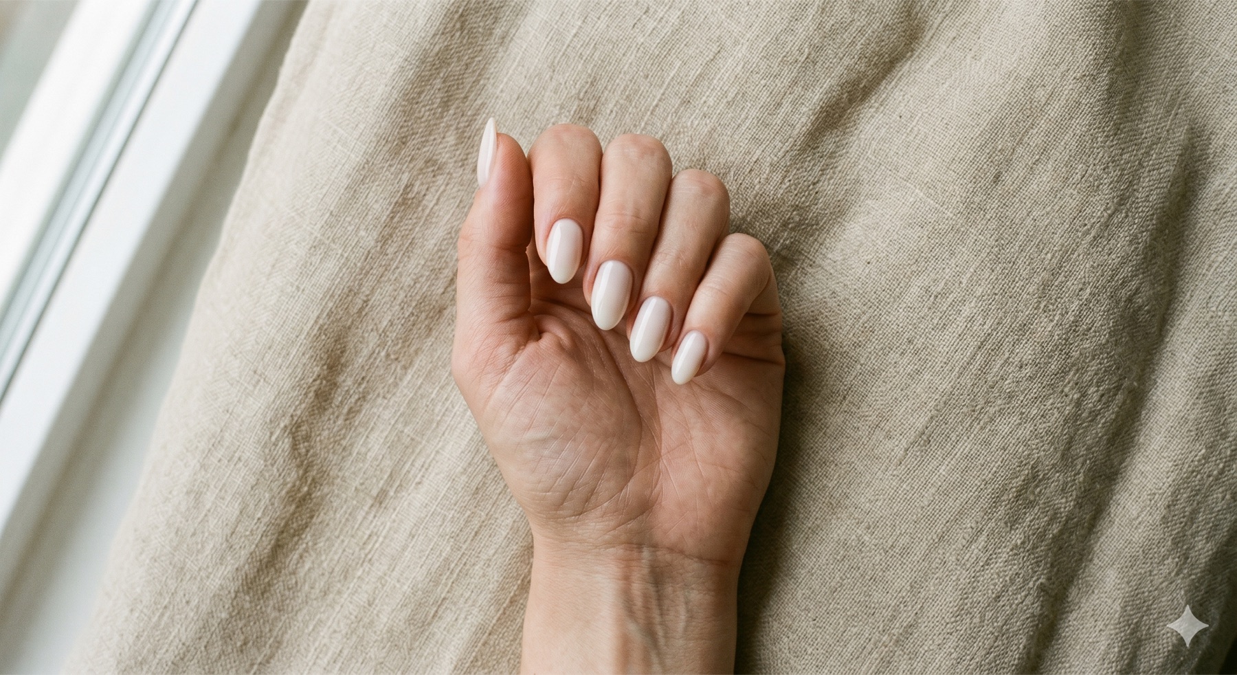 Uñas de autor con acabado milky